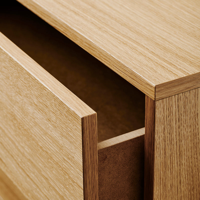 Dresser in Classic oak with 2 drawers single