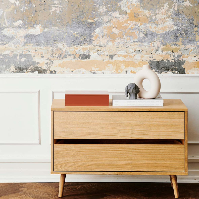 Dresser in Classic oak with 2 drawers single